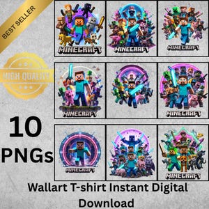 Personagens principais de filmes, foto de grupo, estilo cartoon, png, camiseta de personagem de jogo, camiseta do esquadrão de jogadores de pixel, png, um filme do Minecraft, png de filmes em alta