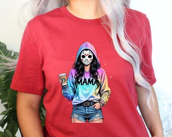 Horror Mama Halloween, png-bestand: retro koffieontwerp (digitale download)