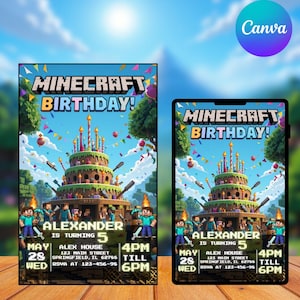 Monster Birthday Invitation: Editable Gamer Party Invite