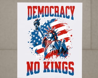 Political Protest Sign, No Kings Anti Trump Poster, Protect Democracy Sign, Resist Fascism Rally Sign, Activist Political Poster