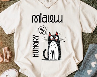 Funny Cat Shirt, Cute Cat Graphic Tee, Cat Lover Gift, Funny Animal Shirt, Cat Mom Shirt, Cute Kitty Tee, Pet Lover Gift, Trendy Graphic Tee