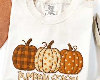 Camiseta de calabaza Comfort Colors®, camiseta con estampado de otoño, bonita camiseta de Acción de Gracias otoñal, camiseta con especias de calabaza para Halloween, atuendo de otoño