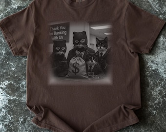 Rolig katt-T-shirt, sarkastisk kattmeme, retro grafisk katt, humoristisk kattälskare, unisex katt-T-shirt