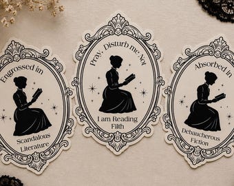 Spicy Reader Sticker Bundle | Dark Academia Sticker Set of 3 | Bookish Gift | Dark Romance Sticker | Die Cut Vinyl | Kindle Sticker Pack