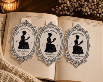 Smut Reader Bookmark Bundle | Victorian Dark Academia Set of 3 | Spicy Book Gift | Magnetic Bookmark Set | Dark Romance Bookish Gift