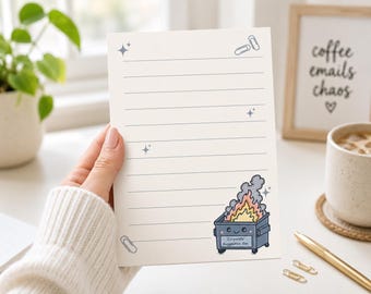 Funny Notepad Corporate Suggestions | Dumpster Fire Office Gift | Funny Coworker Gift | Snarky Desk Accessory | Tear Away Notepad (5x7)