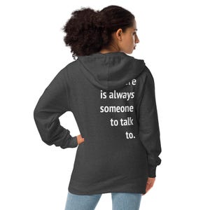 Hoodie Women’s Fleece Zip Up Sweatshirt Charcoal Heather Soft Cozy Cotton Blend Essential Pullover