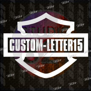 Adhesivo de vinilo personalizable con el escudo de Harley - Para coche, camión o moto Davidson