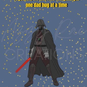Star Wars–inspirierte Vatertagskarte | Darth Vader Printable | Lustige Karte von Tochter | Sofort Download PDF
