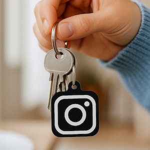 Instagram NFC-sleutelhanger | 3D-afdrukbare NFC-tag voor sociale media, visitekaartje | Digitale download STL + 3MF-bestand