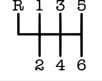 6-Speed Gear Shift Pattern: Car Enthusiast Graphic (Digital Download)