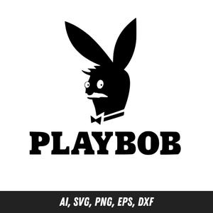 Parodia de Playbob SVG / Meme de dibujos animados divertidos Clipart / Ai, Svg, Png, Eps, Dxf / Diseño de logotipo humorístico para Cricut y camisetas