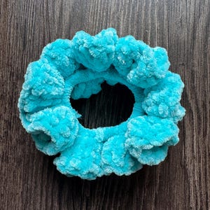 3 different Blue Scrunchies to choice from / Hair tie / Fashion / polyester