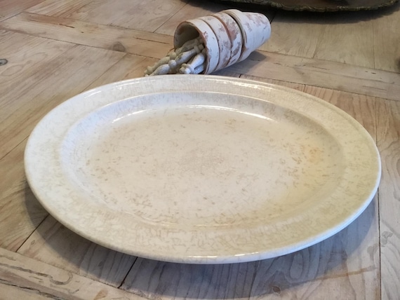 J&G Meakin English Ironstone Platter 11.75” Crazed Stained