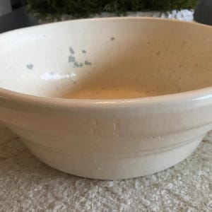 Vintage Chunky Stoneware Bowl Pottery 9.25”