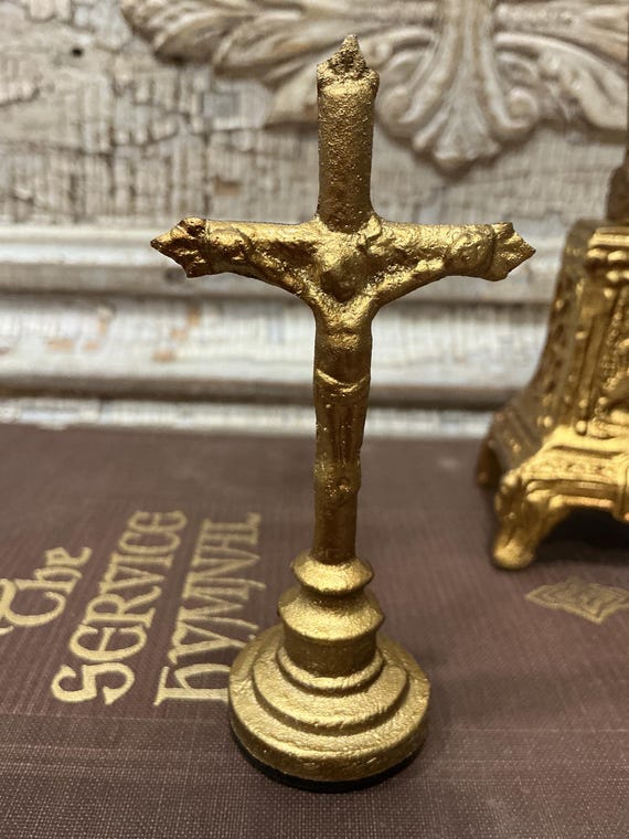 Mini Gold Crucifix Cross 3”