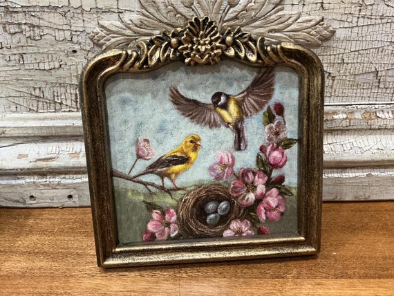 Goldfinch Bird Framed Picture Art
