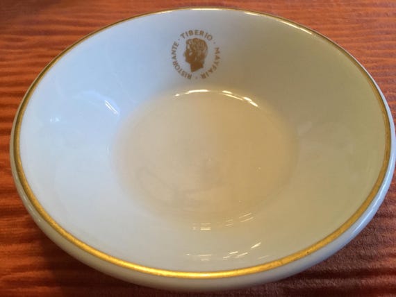 RARE Tiberio Mayfair Bowl Italian Restaurant London 1960s Restaurant Ware Ironstone