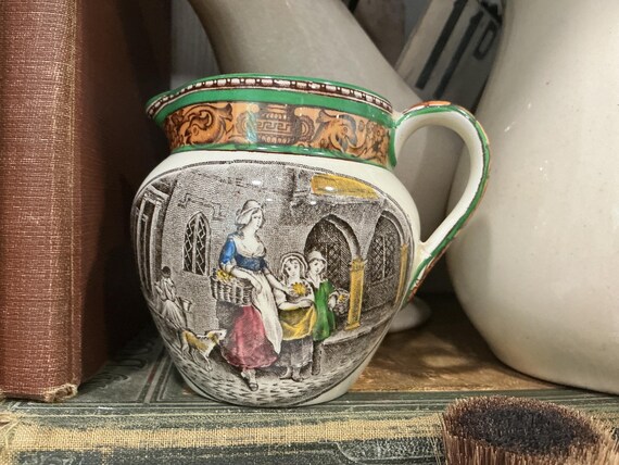 English Ironstone Creamer Cries of London Adams Transferware