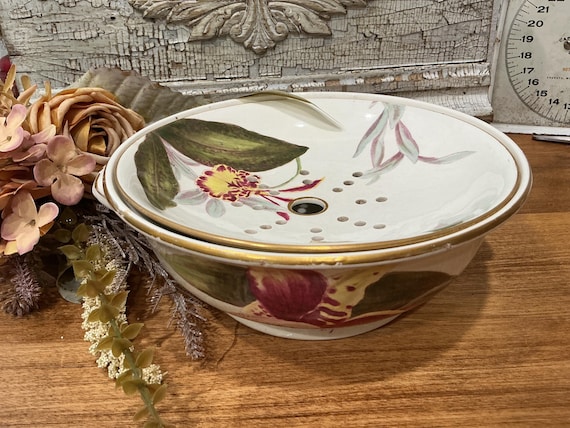 T Goode & Co. London Bowl With Strainer c1870-1890