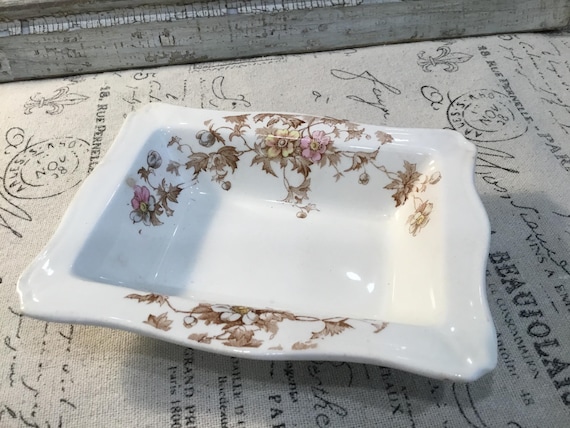 Ironstone Soap Dish Henry Alcock England Transferware