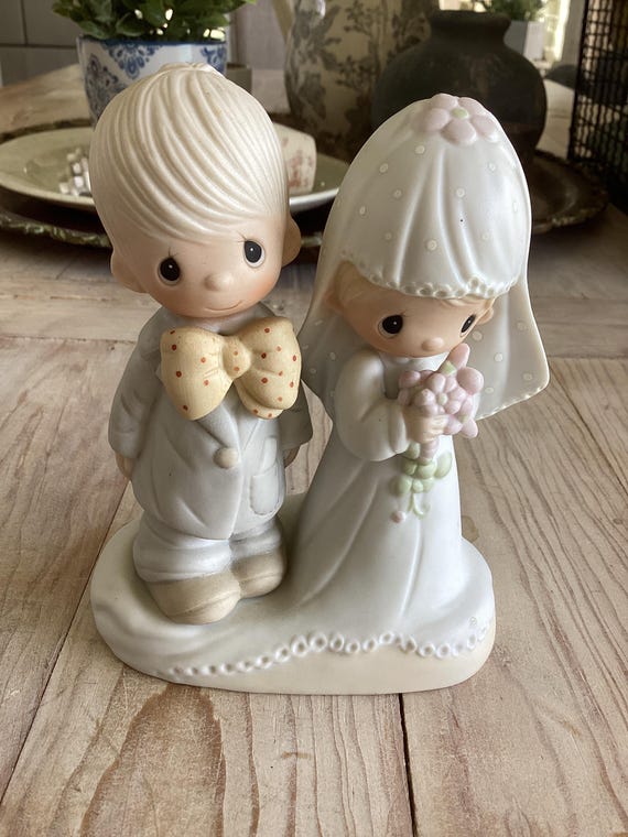 Precious Moments Bride Groom 1979 Jonathan David Figurine Wedding
