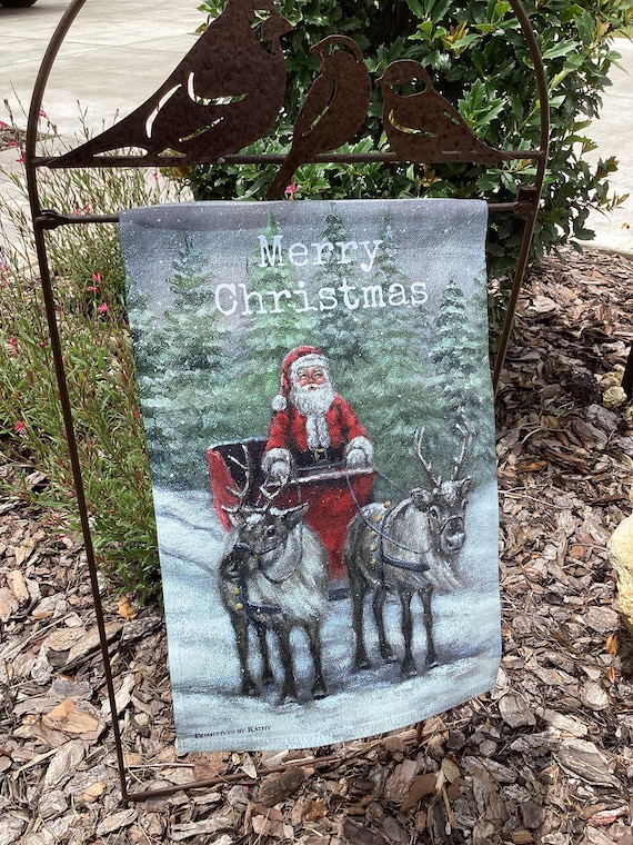 Santa’s Sleigh Garden Flag