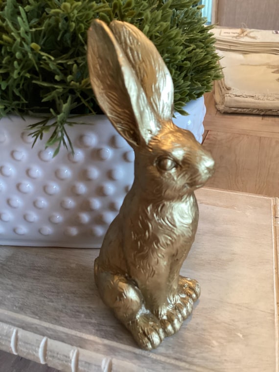 Gold Cottage Bunny Mini Stonepowder Resin