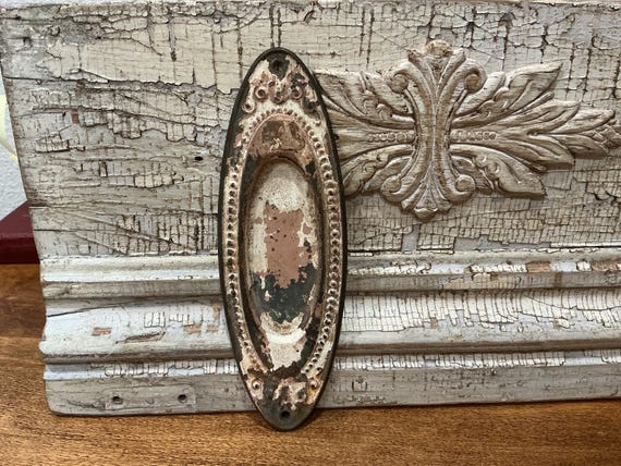 Antique Victorian Door Pull or Window Sash Lift Brass Architectural Salvage Piece
