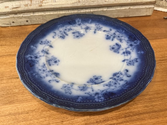 Flow Blue Splendid Holland Plate c1890-1910 Antique