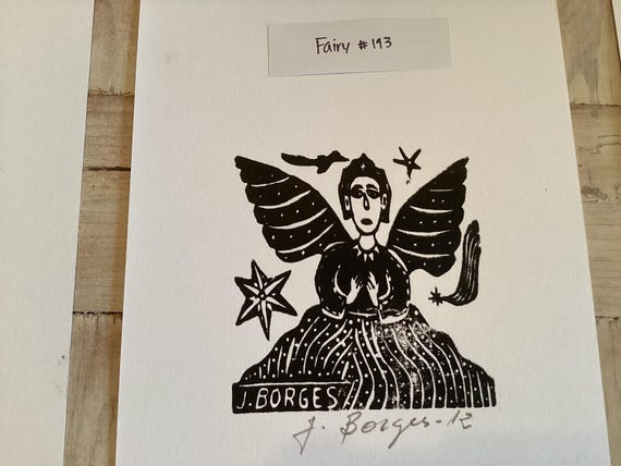 Jose Borges Brazilian Wood Block Prints 2012 Nude Dancer Fairy Hunter Mermaid Angel