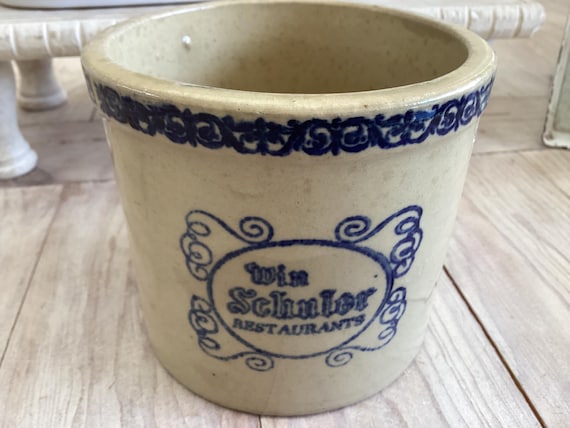Win Schuler Pottery Cheese Crock Restaurant