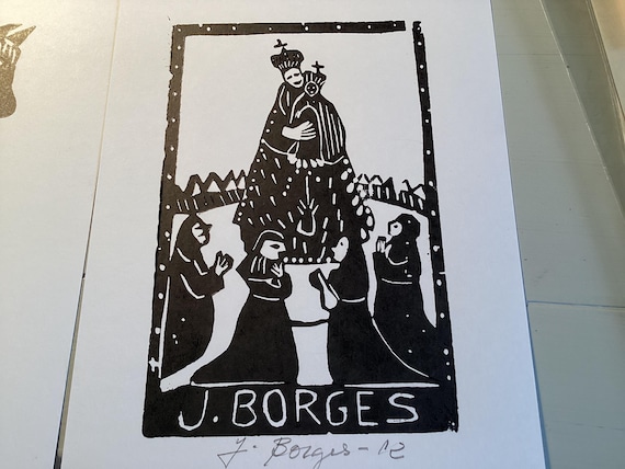 Jose Borges Brazilian Woodblock Prints Small