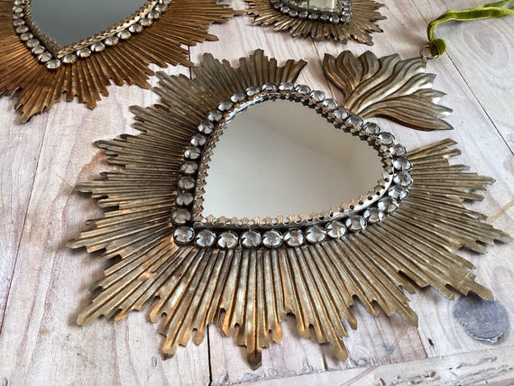 Jeweled Sacred Heart Rays Mirrors