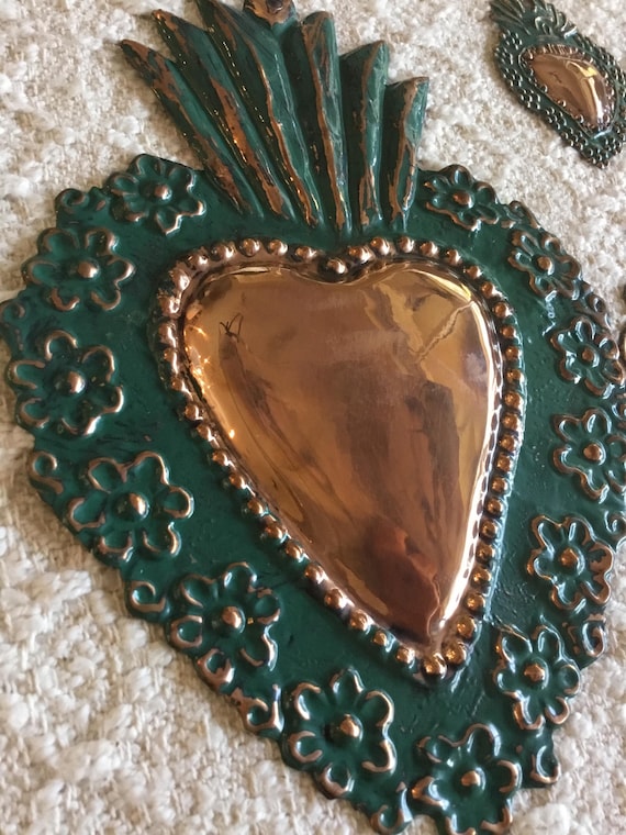 Copper Heart Milagros Handmade