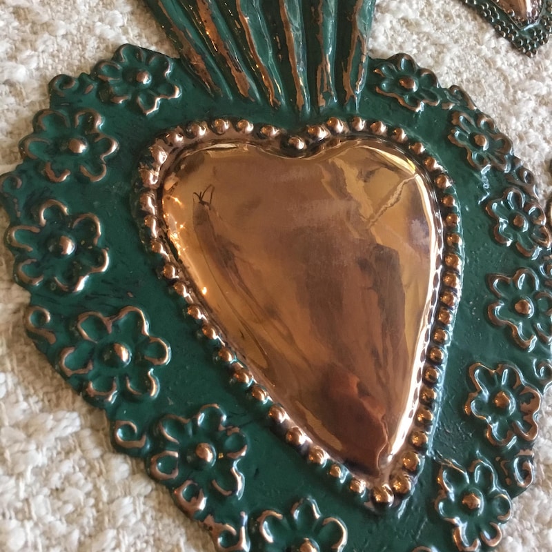 Handmade Gold Milagro Heart