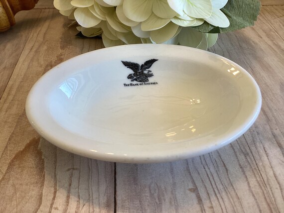 Advertising Ironstone Soap Dish Bank of America