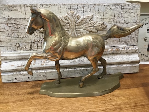MCM Solid Brass Horse Figurine
