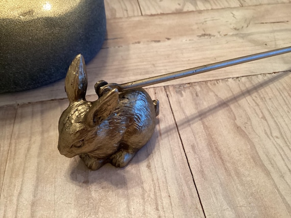 Gold Bunny Candle Snuffer Rabbit