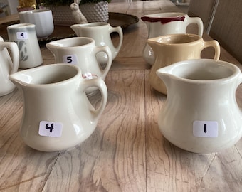 Ironstone Creamers Restaurant Ware Buffalo Hall Homer Laughlin Mayer Syracuse