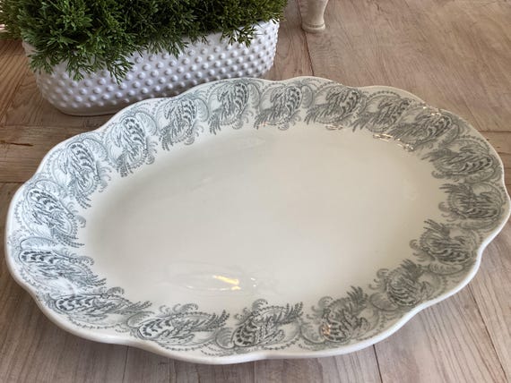 English Meakin Platter Ironstone Cashmere Design