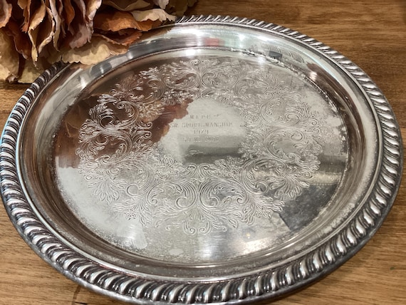 Silver-plated Trophy Tray Horse 50 Mile Ride MFPC 1979