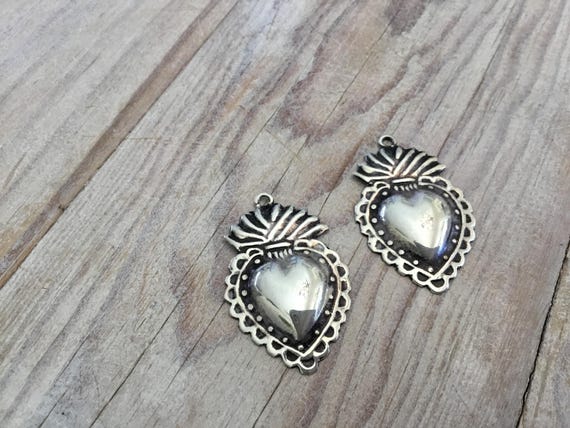 Sterling Silver Milagros Heart Charm