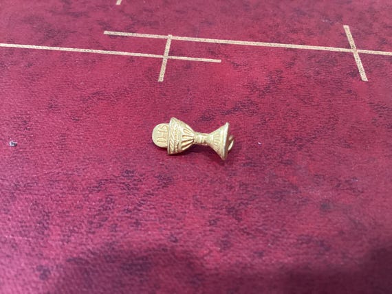 First Holy Communion Lapel Pin Chalice IHS