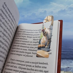 Cat Themed Bookmark, Cute Cat Design, Reading Gift, Cat Lover Accessory, Bookish Decor, Unique Cat Merchandise