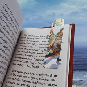 Cat Lover&#39;s Bookmark, Cute Bookmark for Bookworms, Cat Themed Gifts, Reading Accessories, Literary Cat Decor