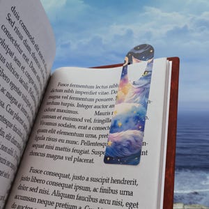 Cute Galaxy Cat Bookmark, Book Lover Gift, Cat Design, Reading Accessories, Animal Lover Gift