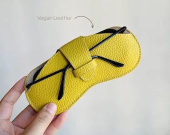 Estuche para gafas de piel vegana: Estuche blando, Regalos únicos, Protector de gafas de sol.