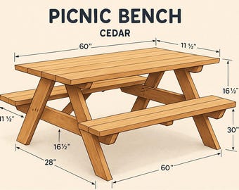 Cedar Picnic Bench - DIY