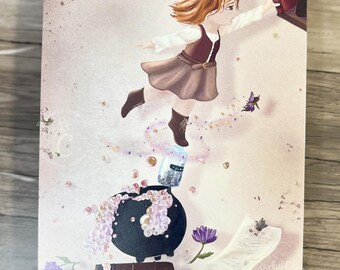 リズ アートプリント | コテージコア ウィッチ デジタルアート作品 | アーカイブアートプリント